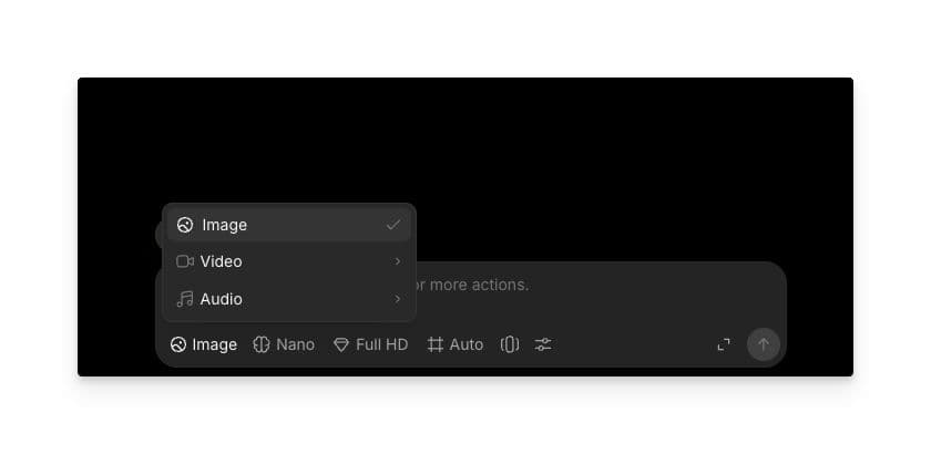 Step 1 — Select Image mode from the Morphic mode picker