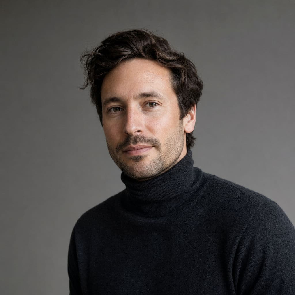 ChatGPT Images 2.0 photoreal portrait output: editorial headshot of a 35-year-old architect with natural window light and shallow depth of field