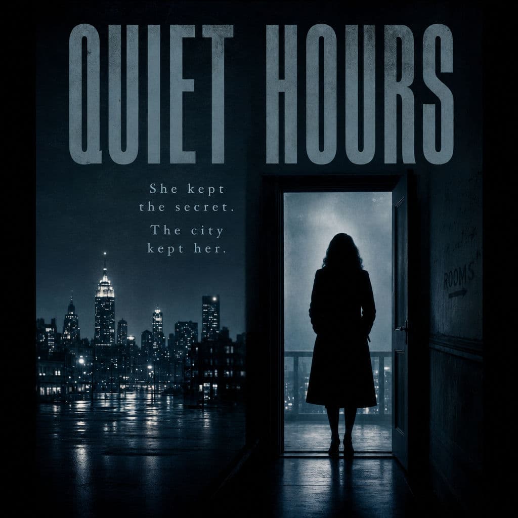ChatGPT Images 2.0 text-heavy movie poster output: neo-noir poster for a film called Quiet Hours with title and tagline typography