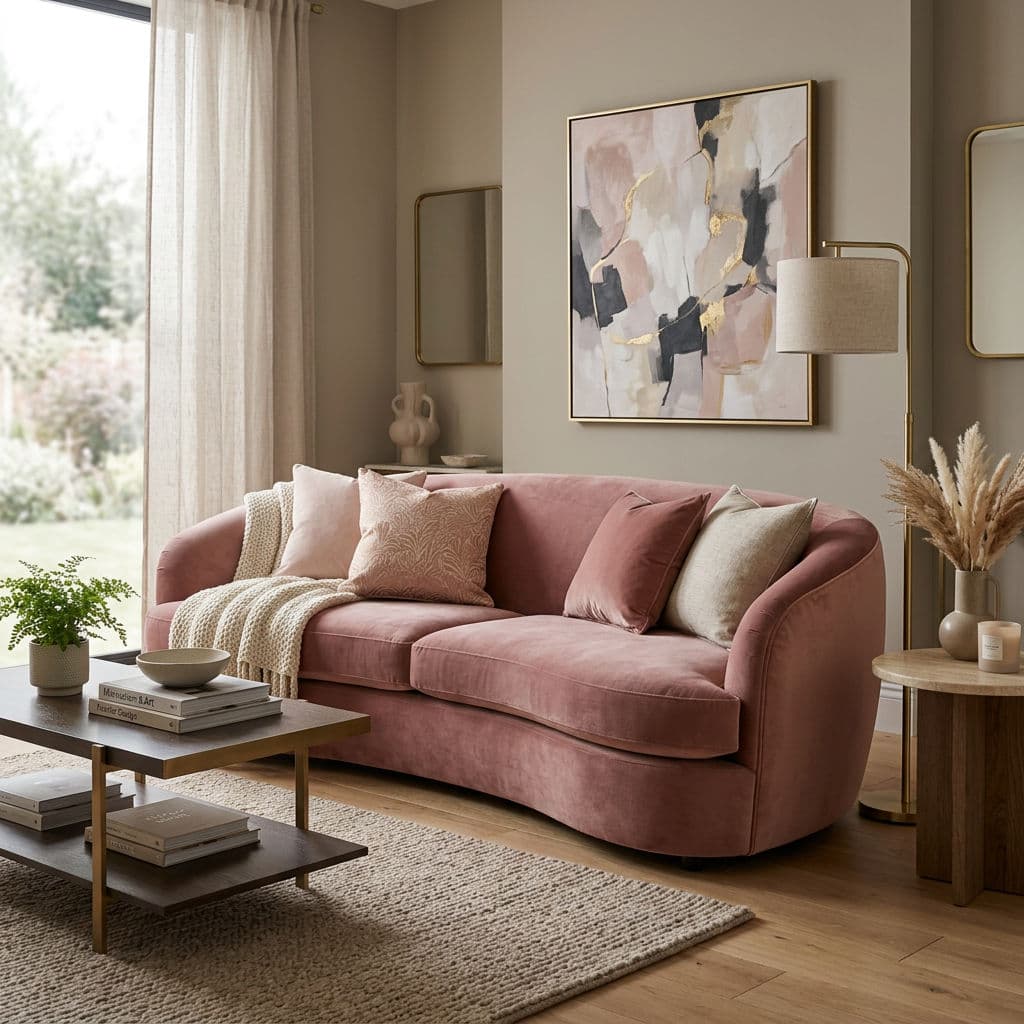 Original furniture photo before fabric texture swap
