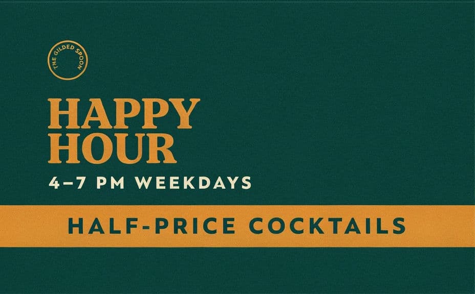 Alternate design of the same happy hour promo with a different layout