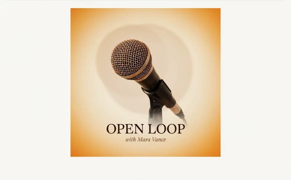 Alternate podcast cover with the show title centered and the host name below