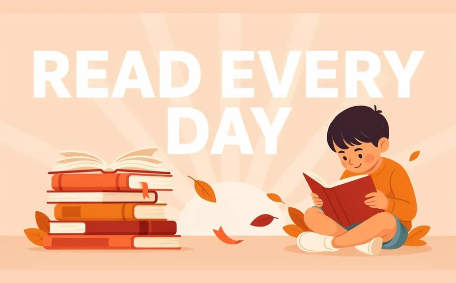 Classroom poster option with the headline over bright full-bleed artwork