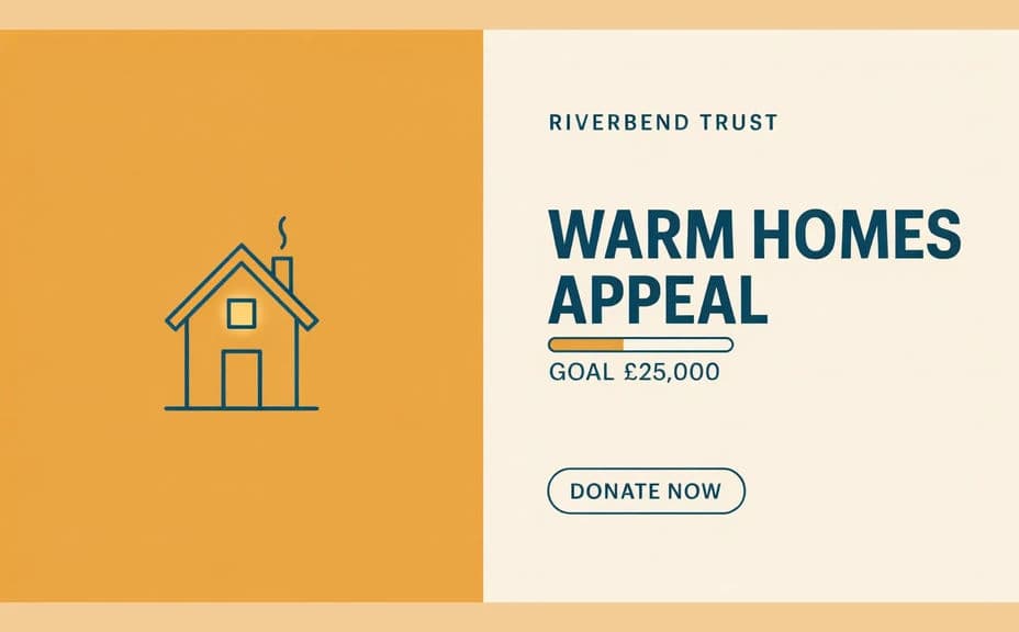 Alternate design option for the same campaign using a different layout and colour treatment