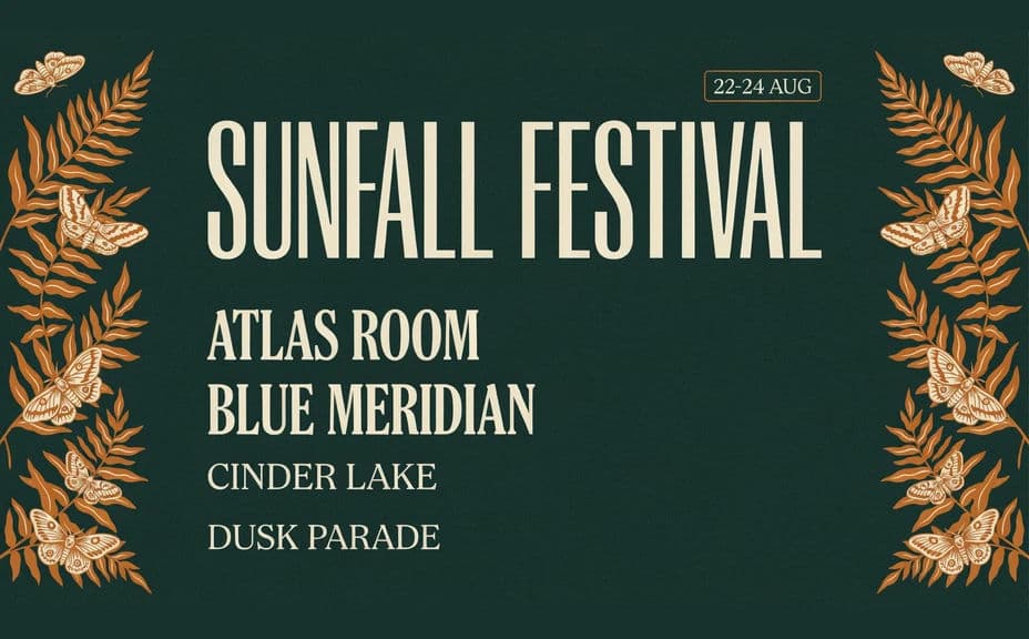 Alternate lineup poster design for the same festival with a different layout and palette