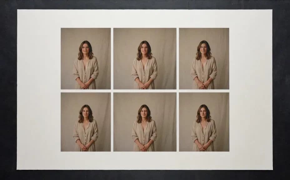 Proof sheet laid out as an open grid of fewer, larger frames