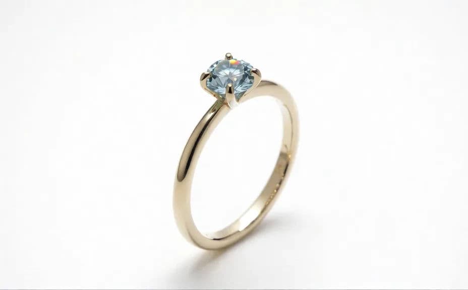 Jewellery piece photographed on a bright seamless white surface