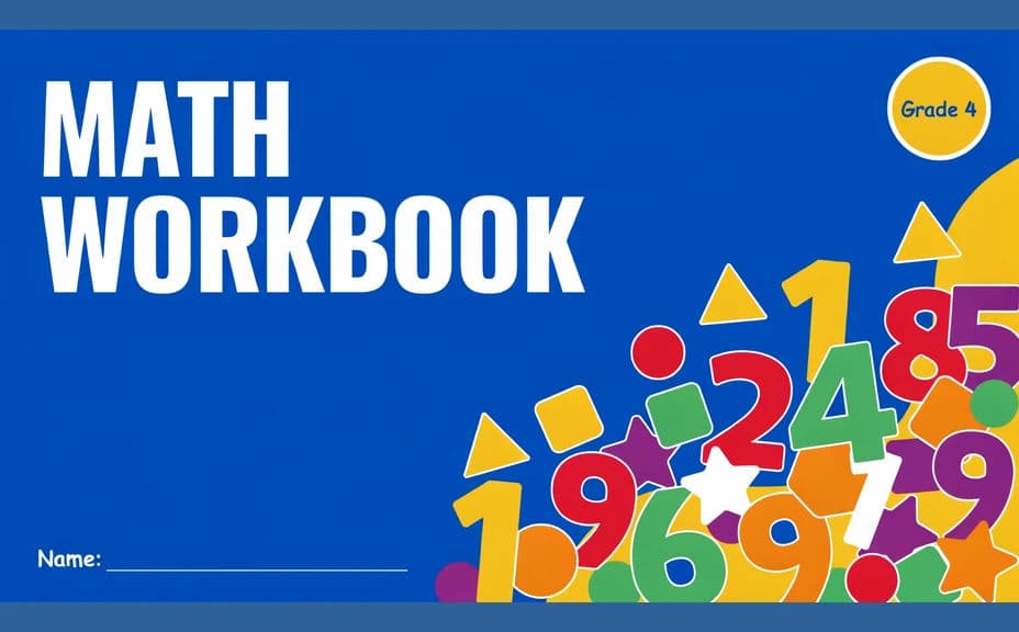 Workbook cover option with the title over bright full-bleed subject artwork
