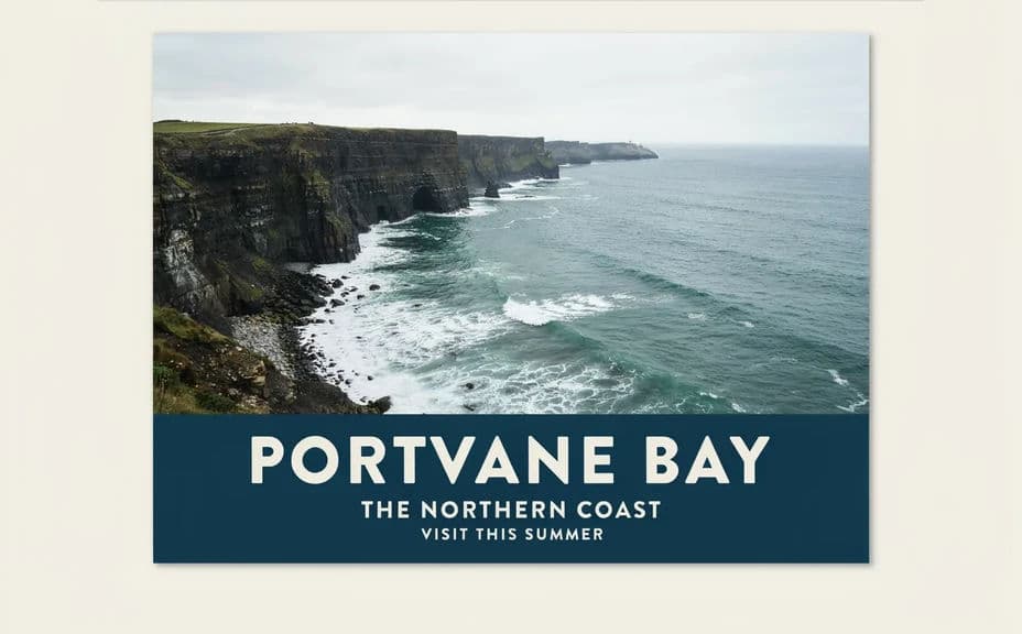 Alternative poster design for the same destination with a different layout and palette