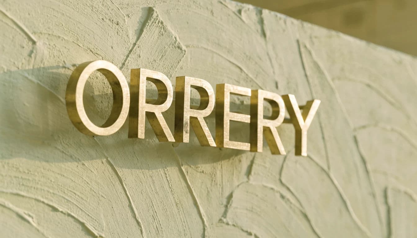 Dimensional letters mounted on a plaster wall casting real shadows, generated with Recraft