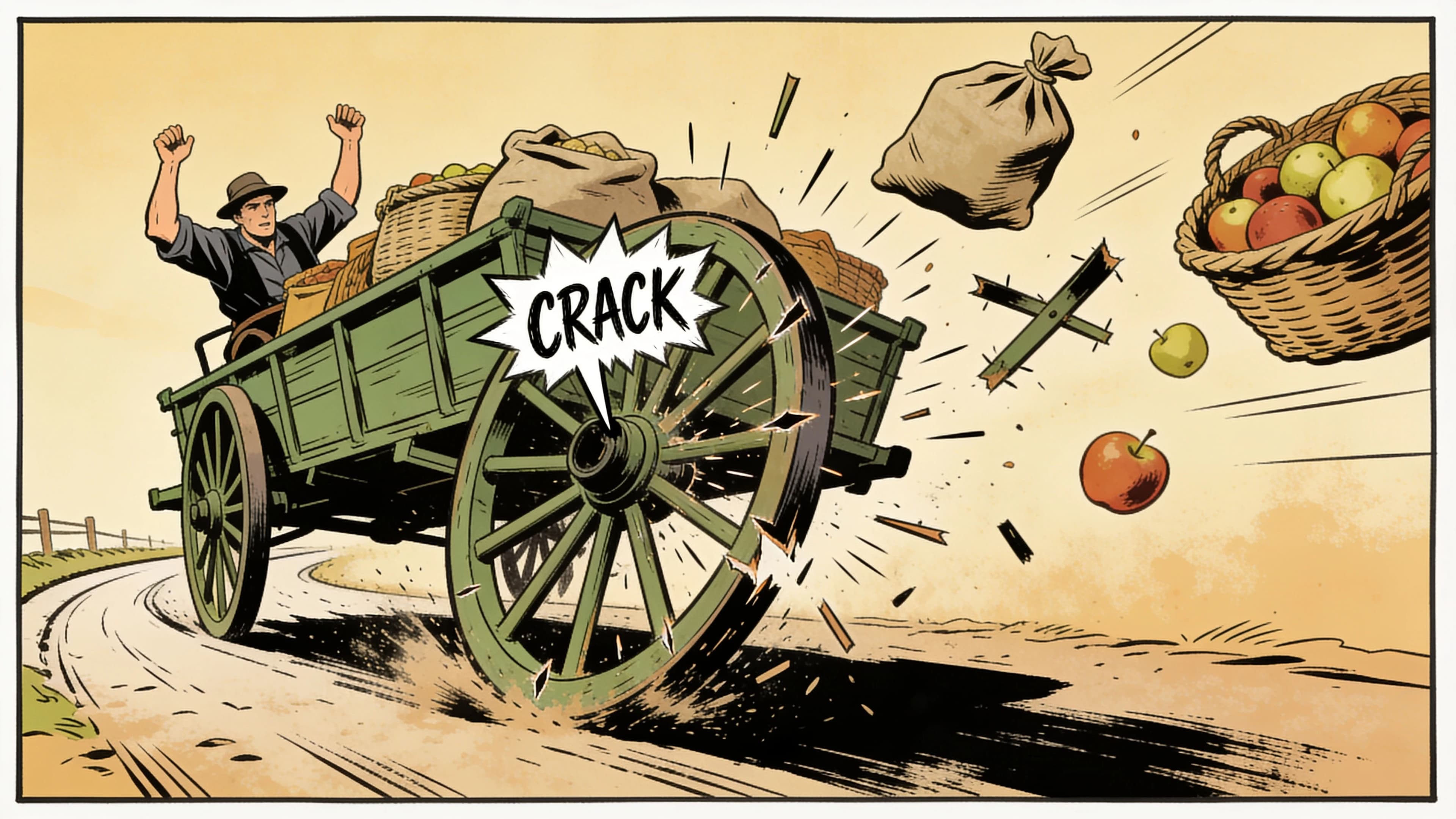 Wide comic panel showing an action moment frozen with impact lines and debris, generated with Seedream 4.5