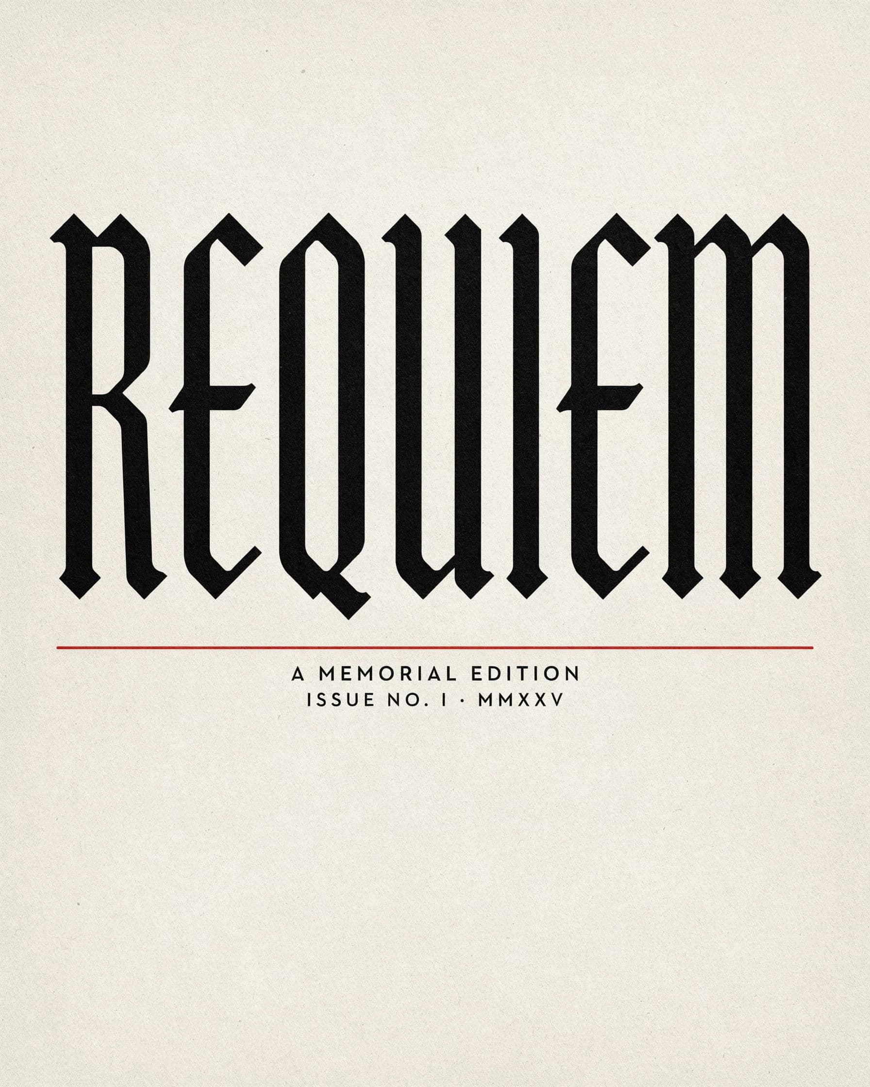 Blackletter headline with wide modern spacing, generated with Ideogram