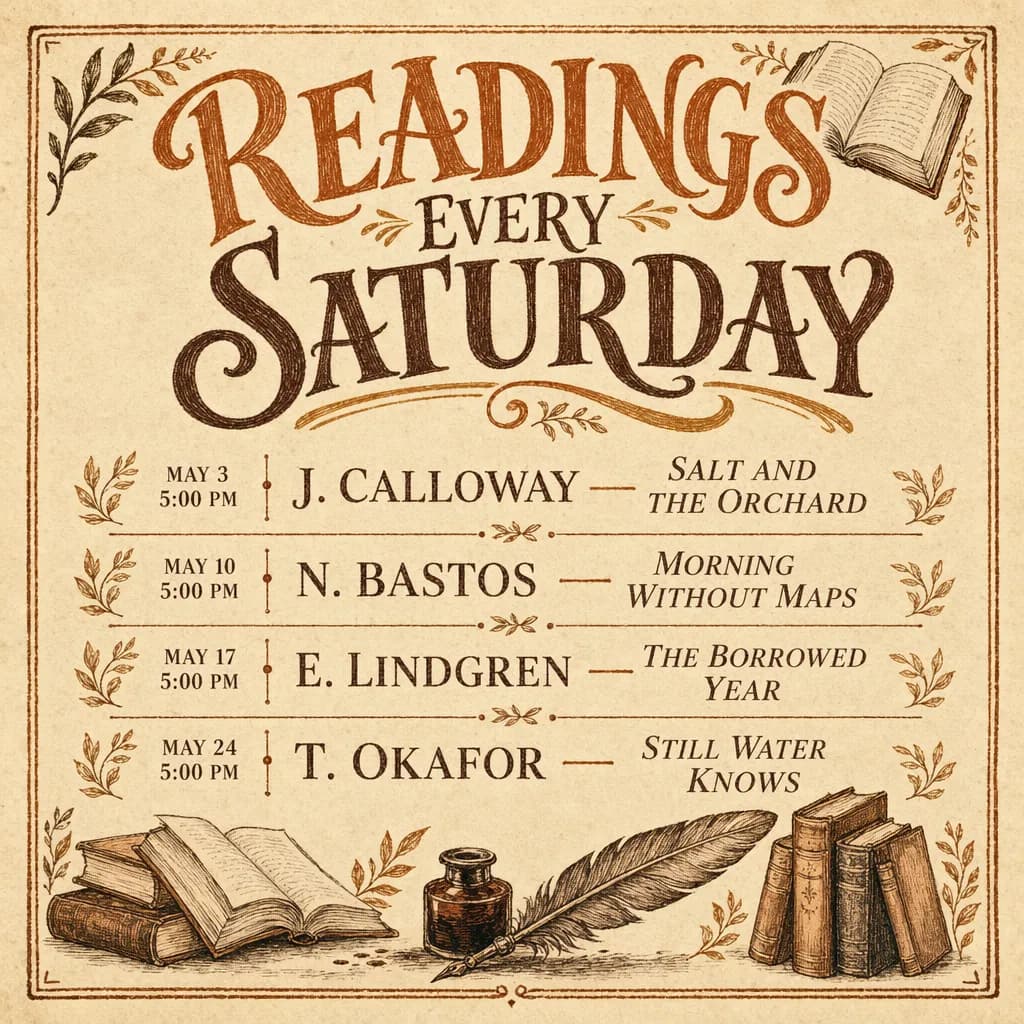 Independent bookstore event poster generated with ChatGPT Images 2.0