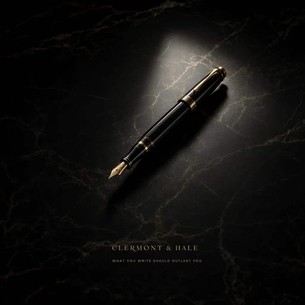 Luxury fountain pen magazine ad generated with ChatGPT Images 2.0