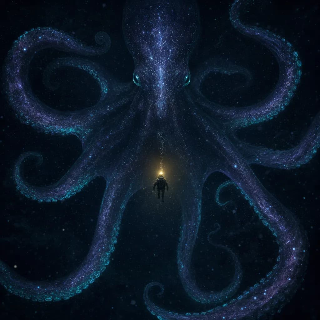 Deep-sea surreal octopus illustration generated with ChatGPT Images 2.0