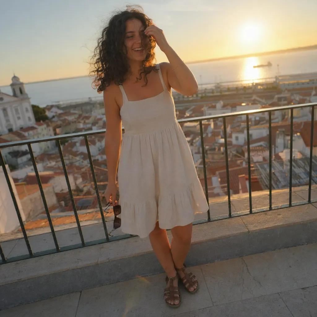 Golden hour rooftop candid portrait generated with ChatGPT Images 2.0