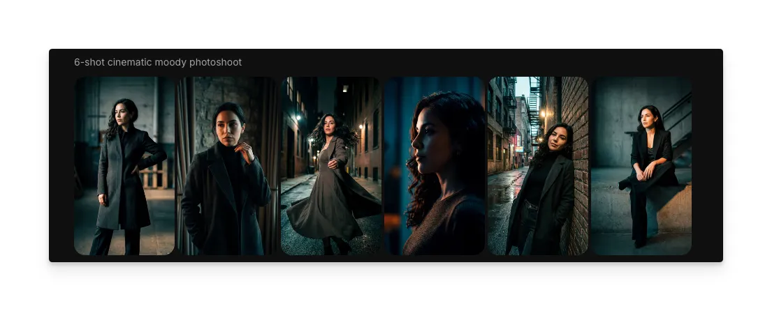 AI-generated model photoshoot result with professional styling