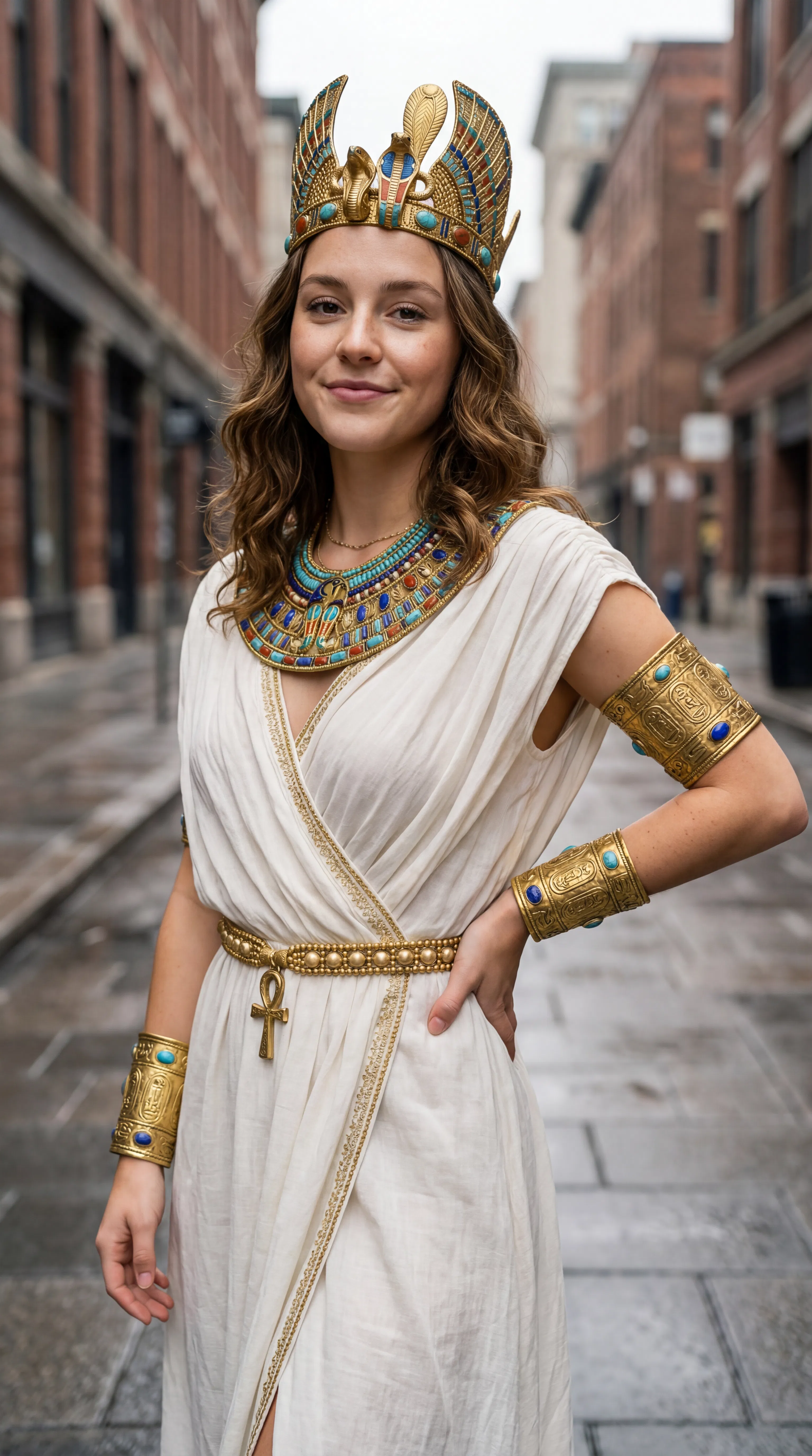 Virtual try-on output showing the person wearing the garment with realistic fit and draping