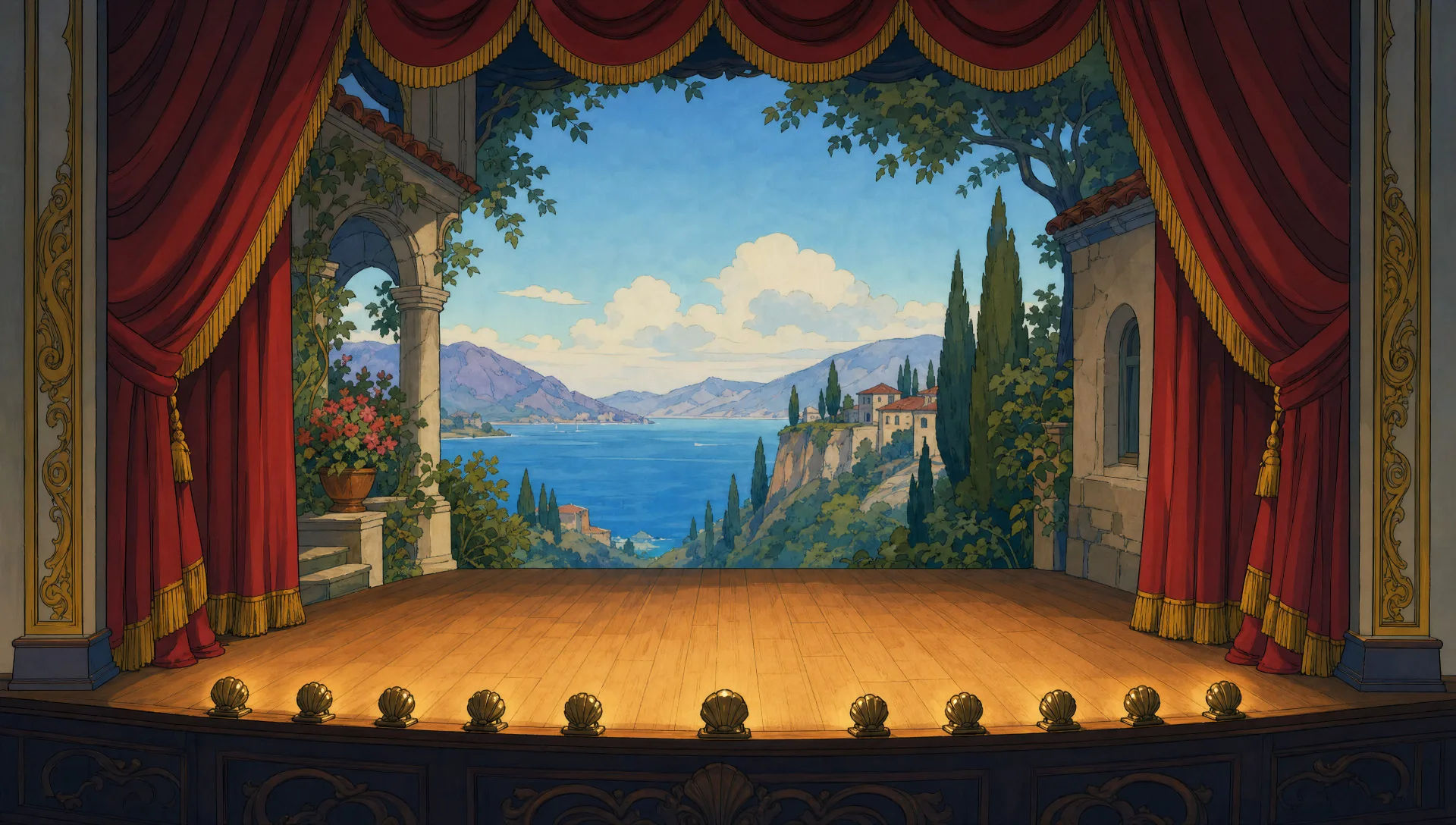 A musical-number stage