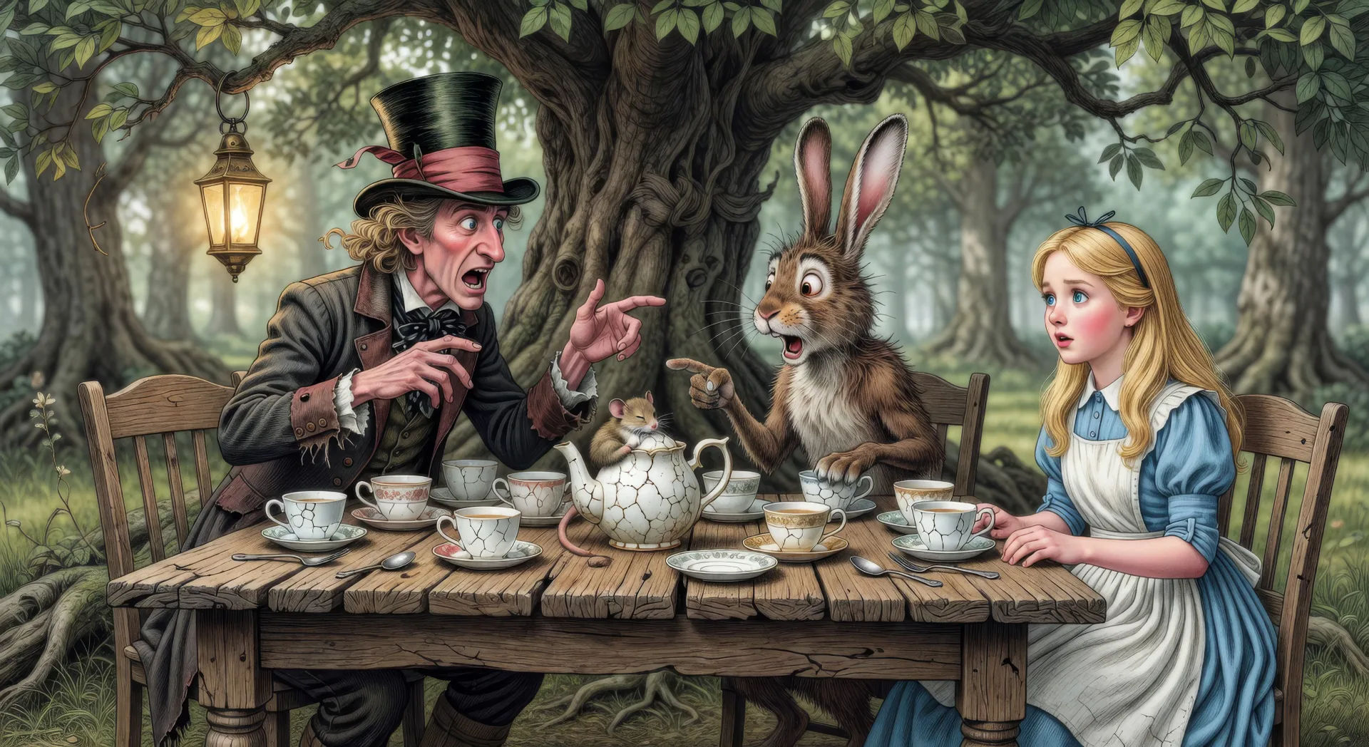The Mad Hatter's tea party