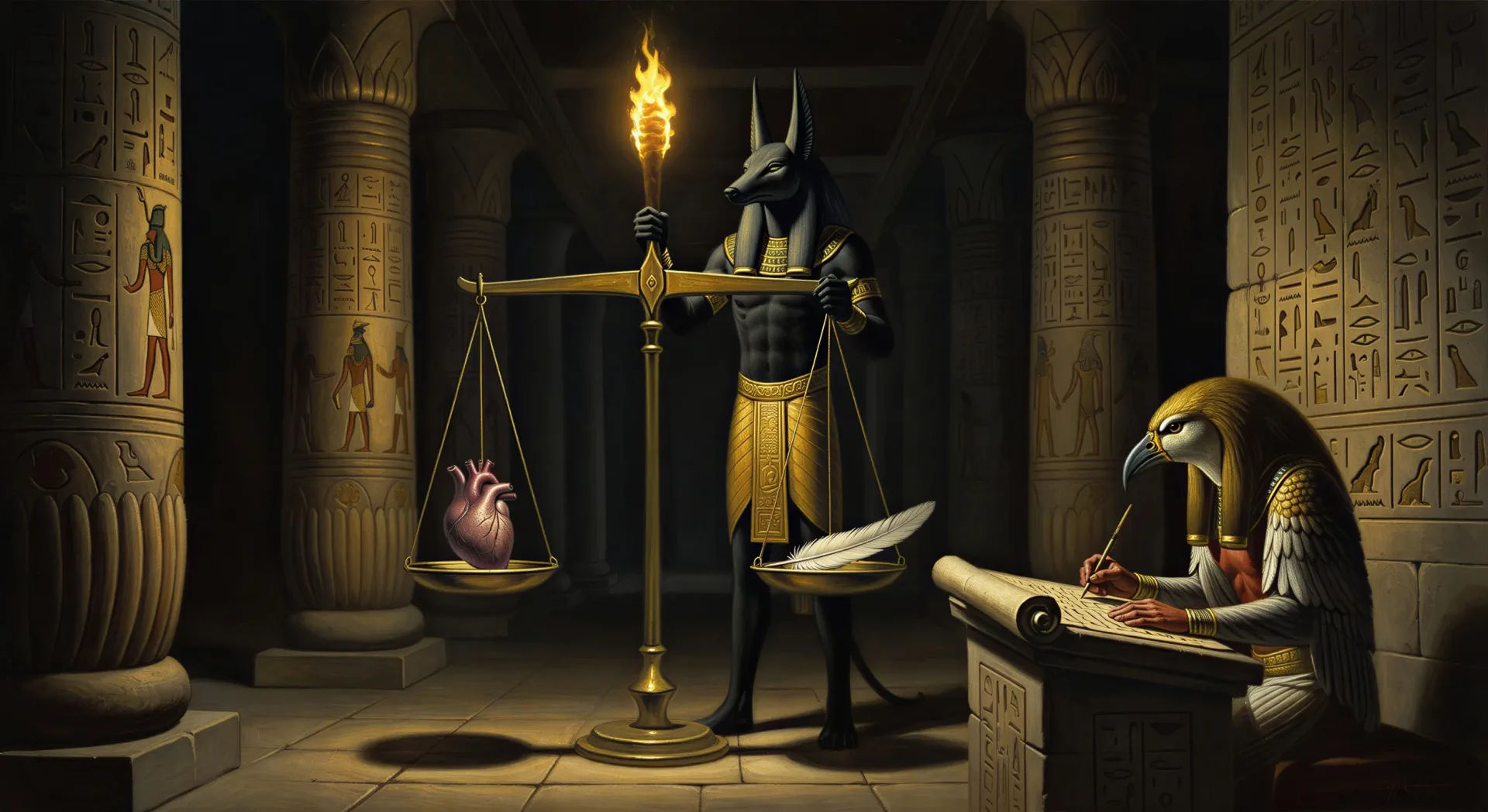 Weighing of the heart in the Hall of Ma’at