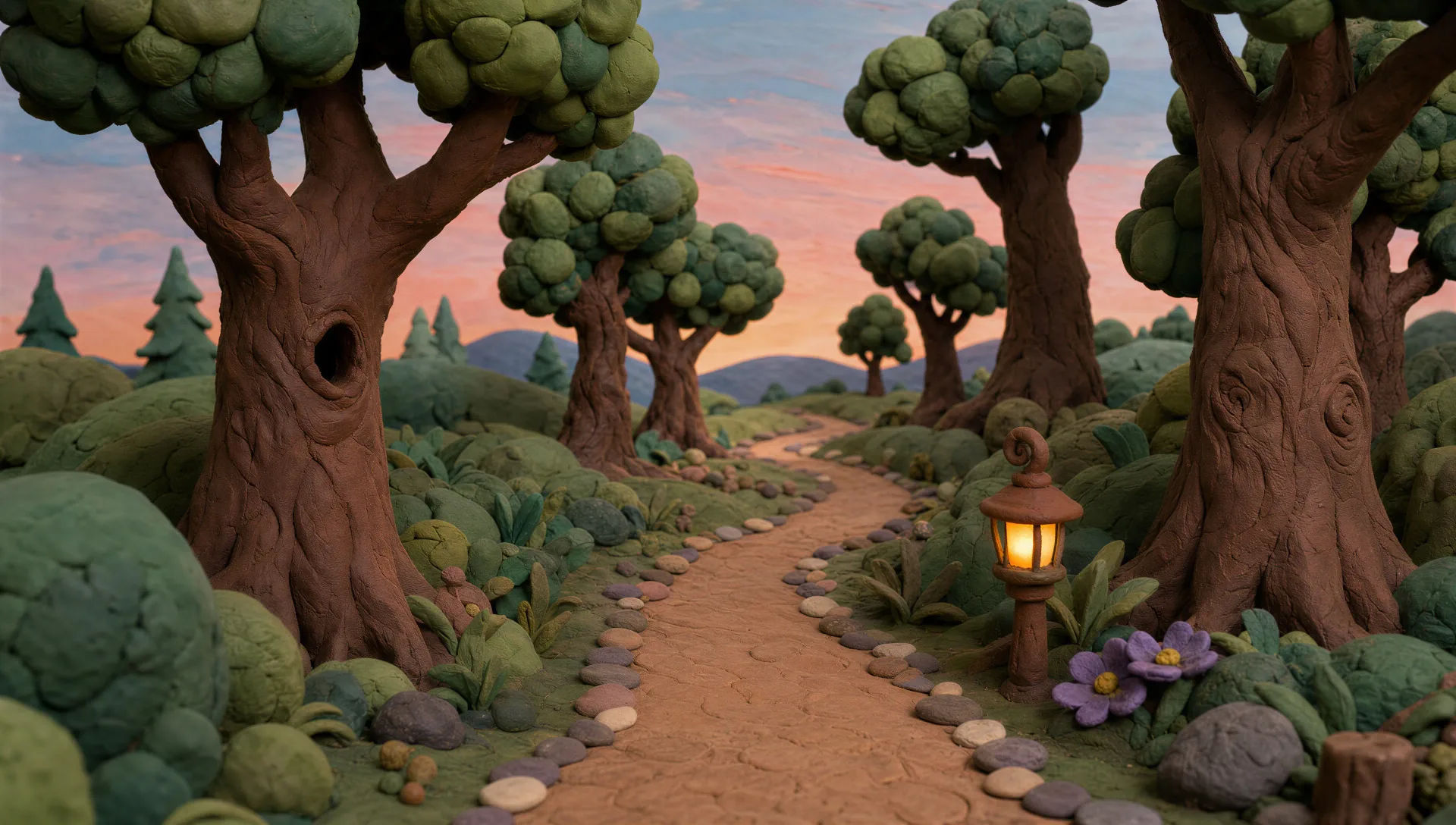 A clay forest