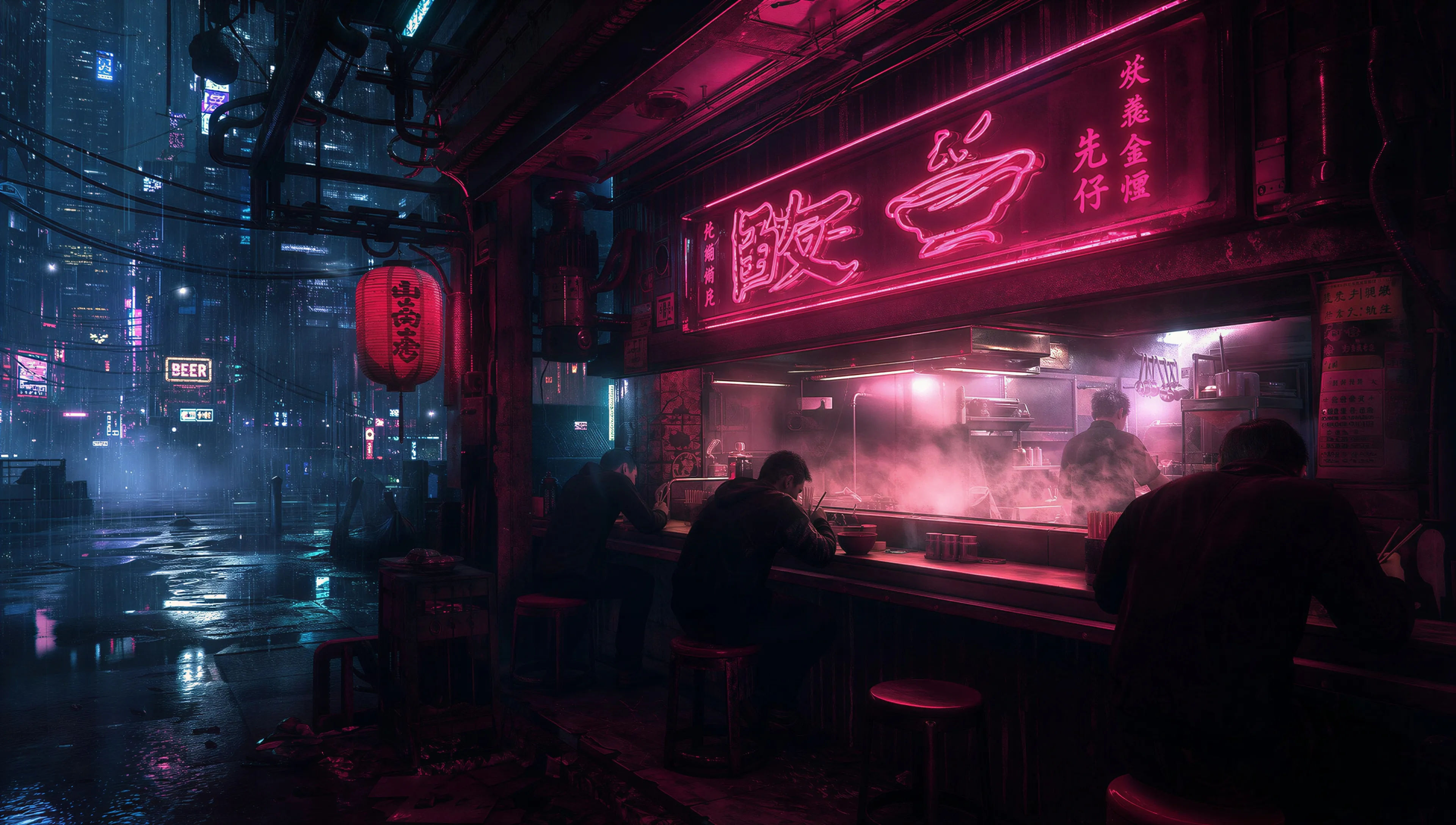 Noodle bar at street level