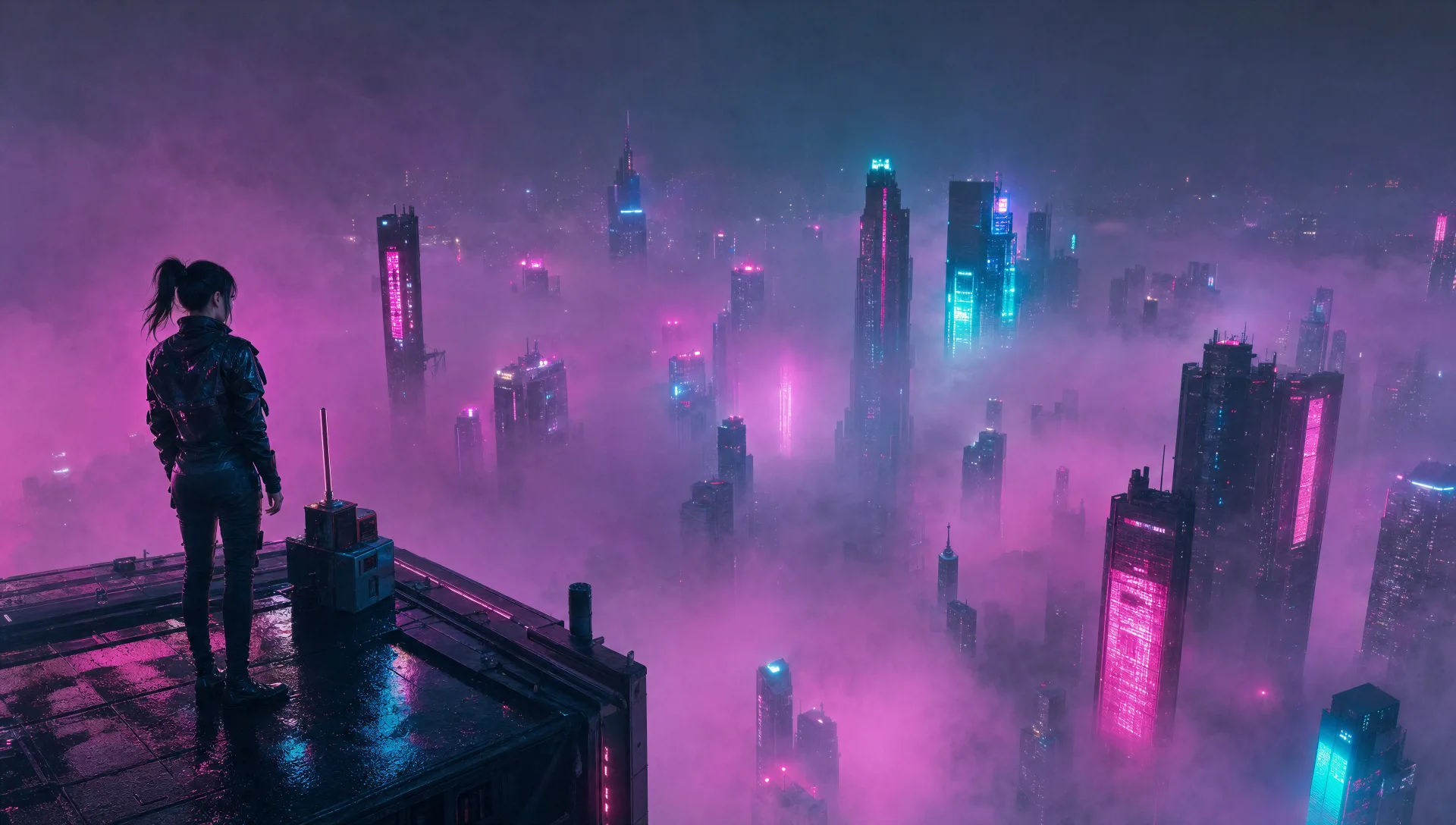 Rooftop above the smog