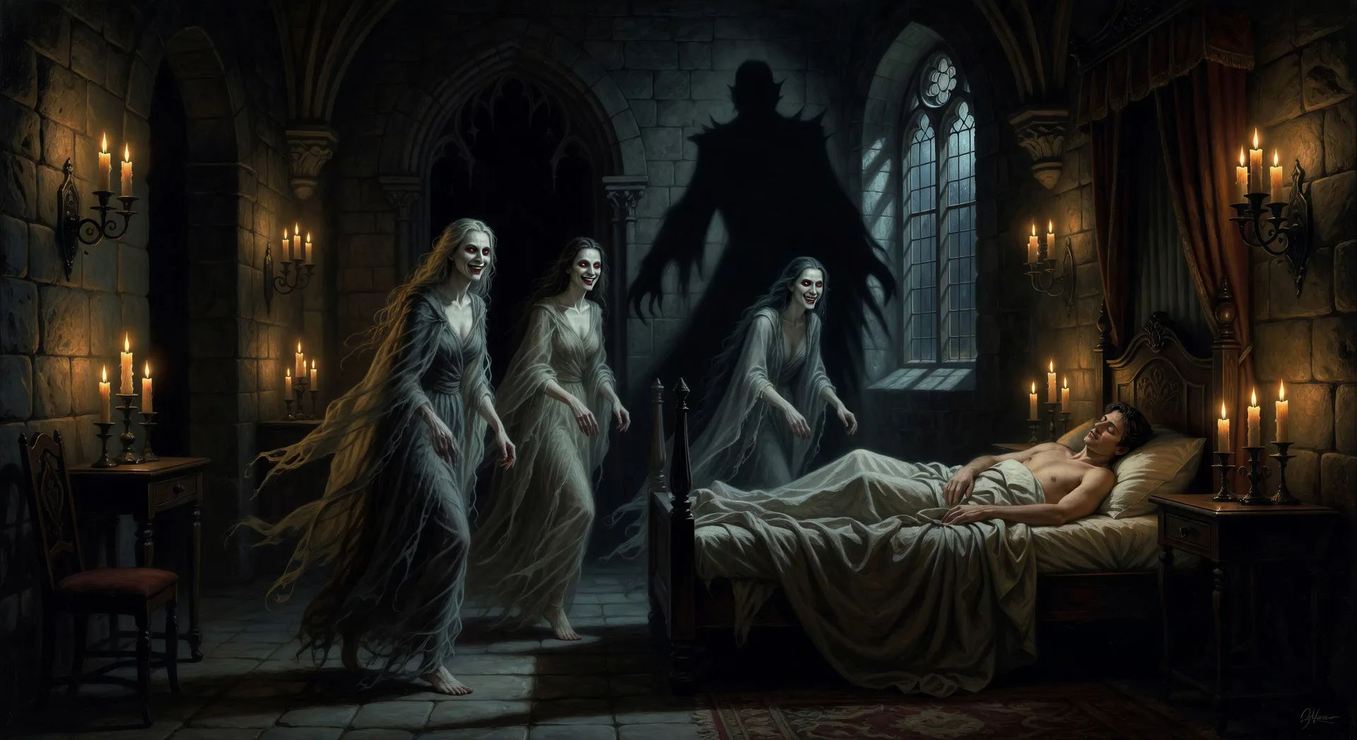 The three brides at the foot of the bed