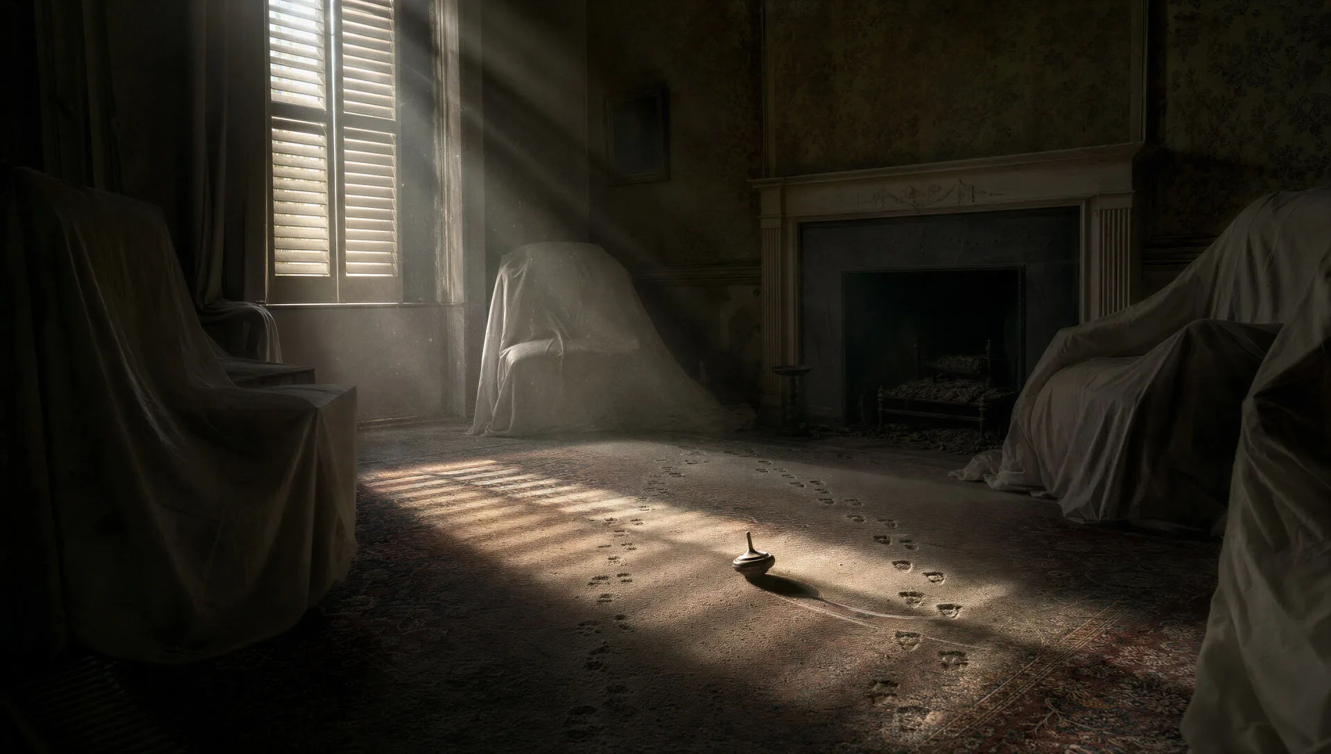 Dust motes in shutter light