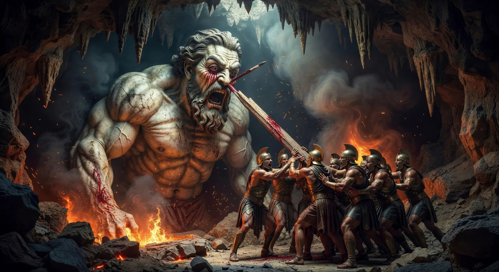 Odysseus blinds the Cyclops