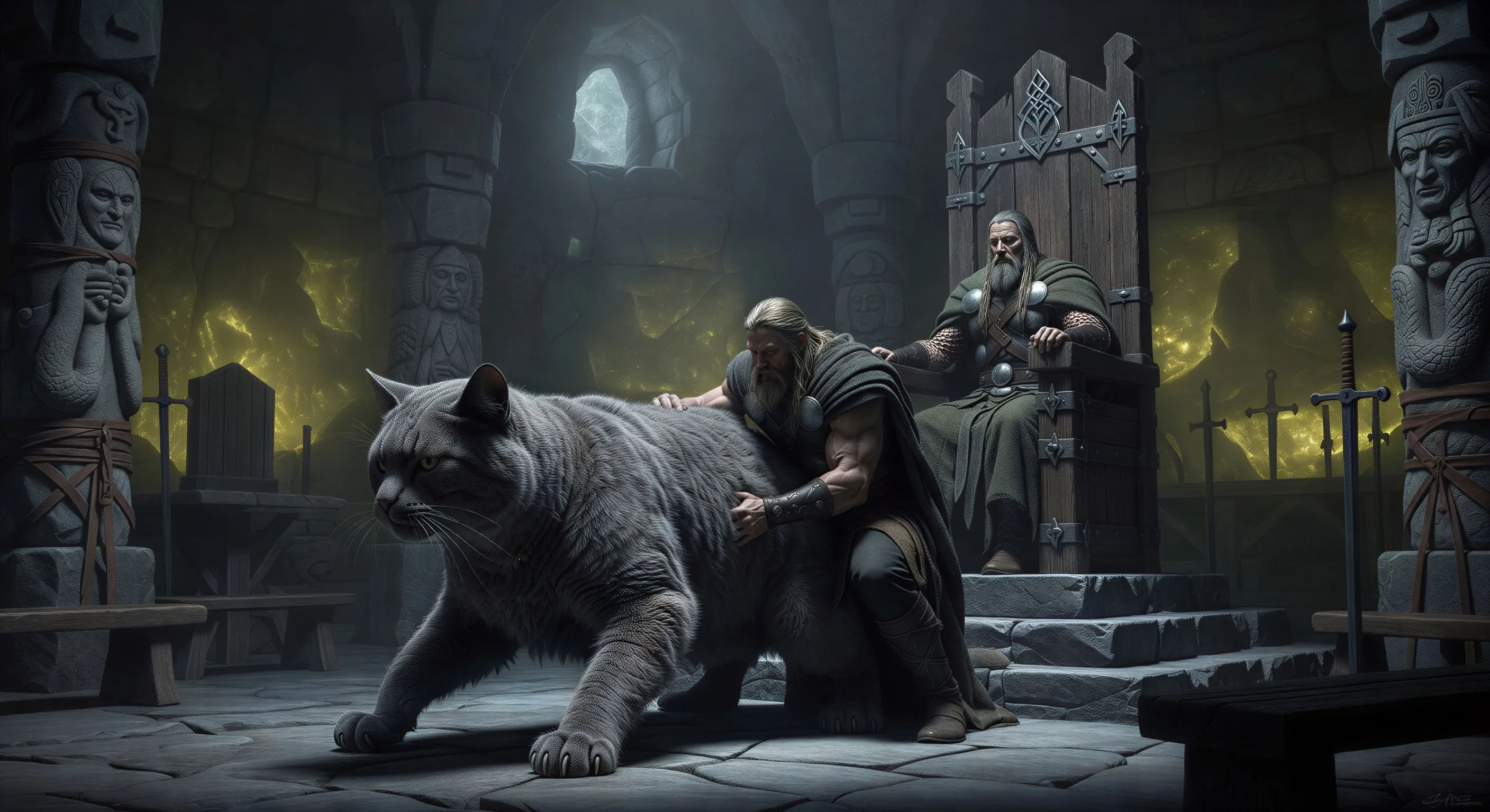 The lifting at Utgard-Loki’s court