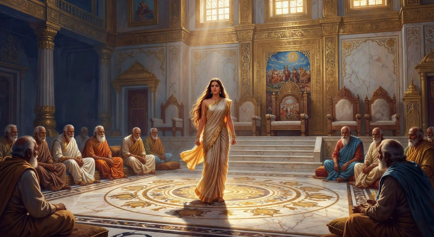 Draupadi in the royal court