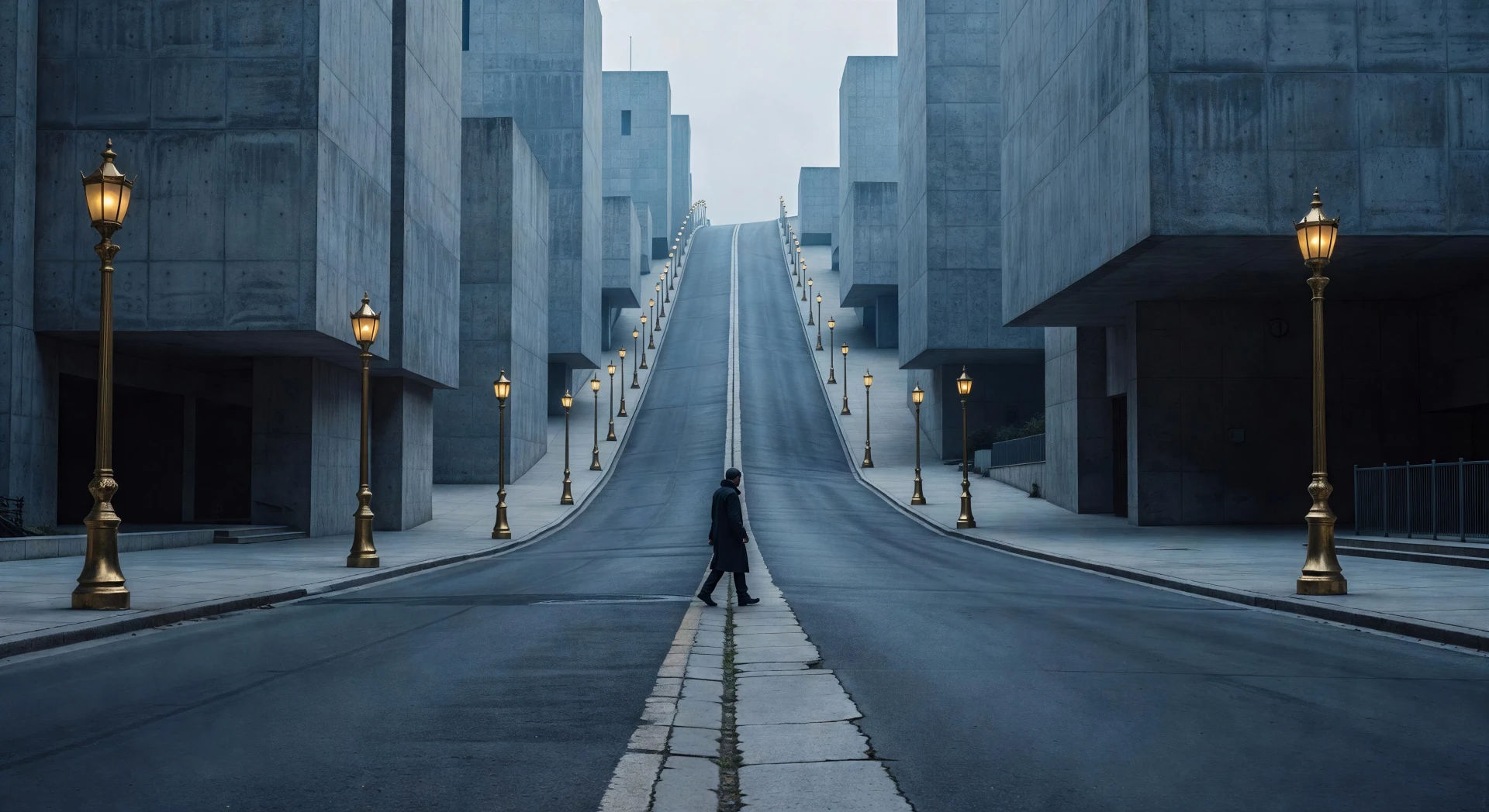 Folding city street in geometric inversion