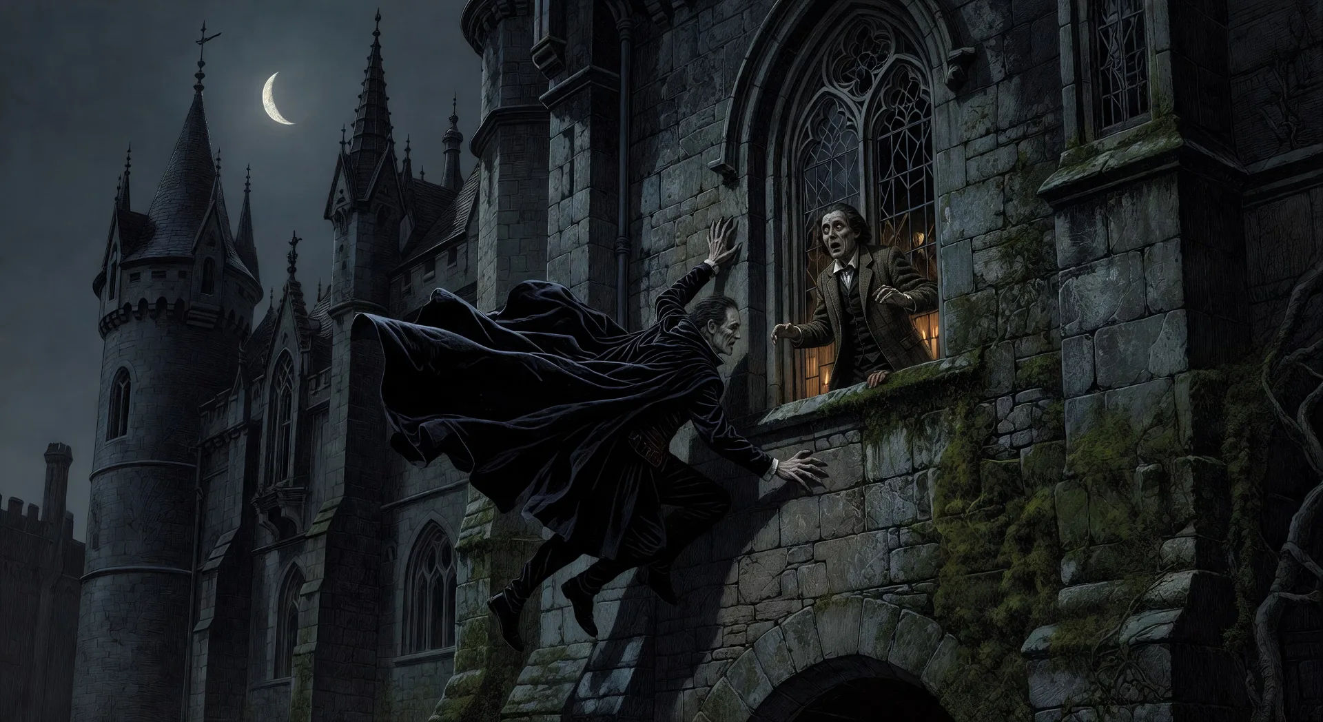 Dracula on the Carpathian wall