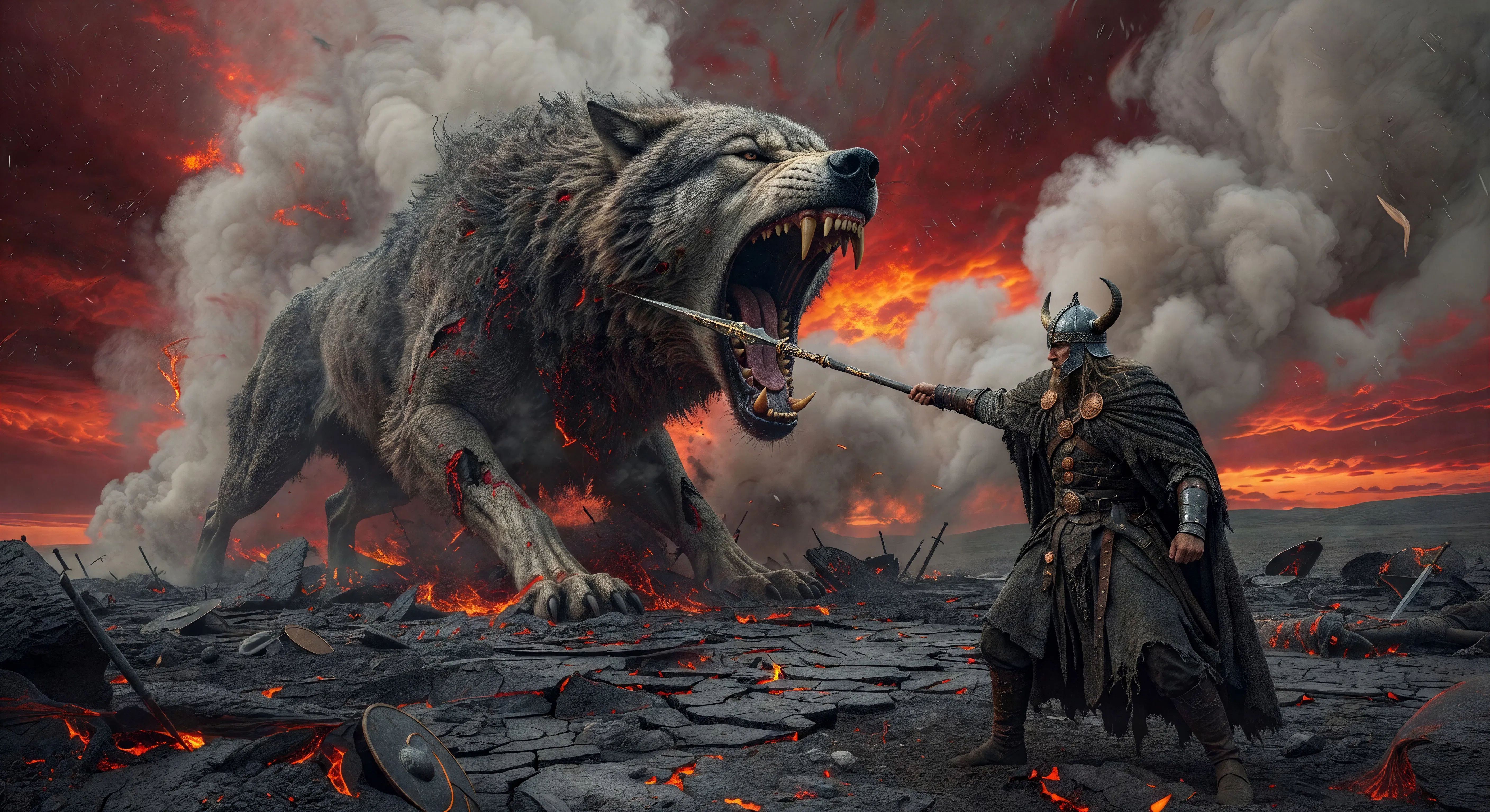 Odin and Fenrir