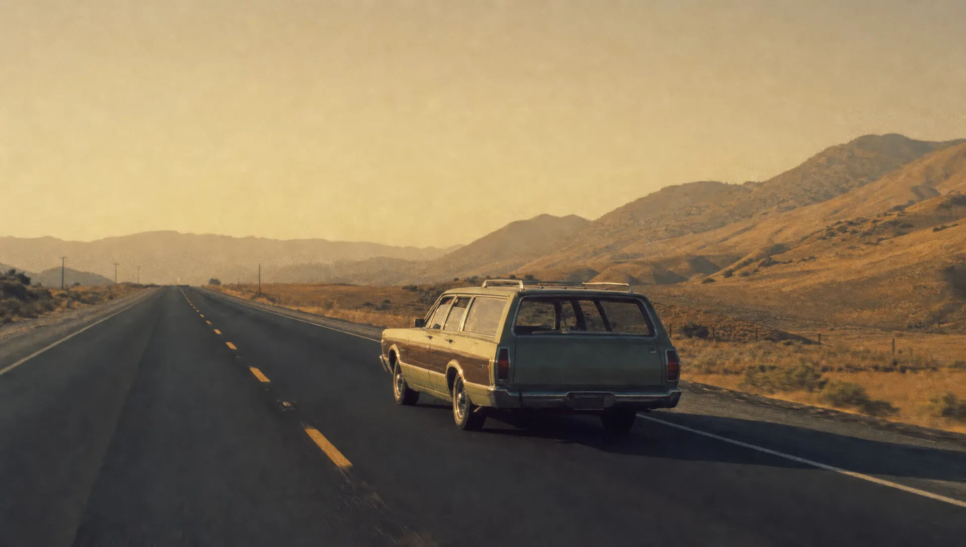 A sun-faded 70s road trip