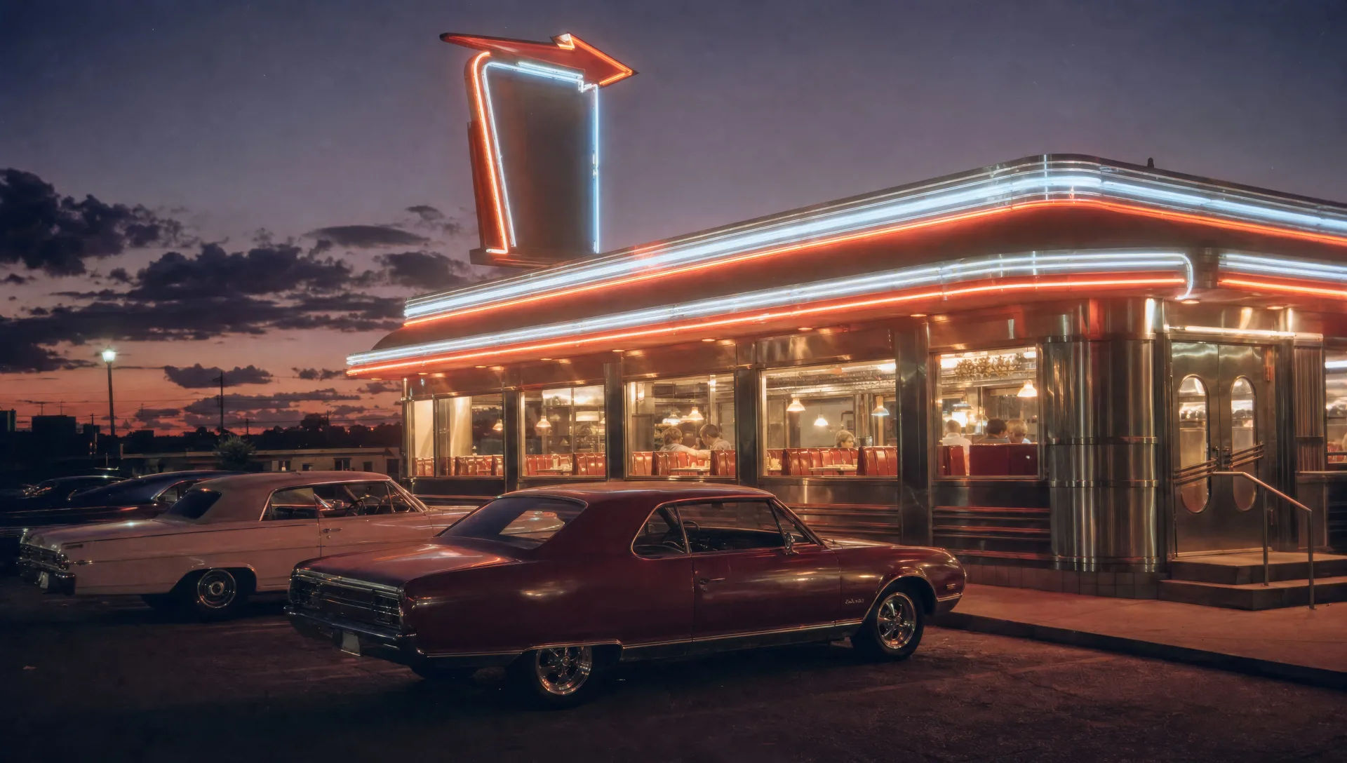 A retro roadside diner