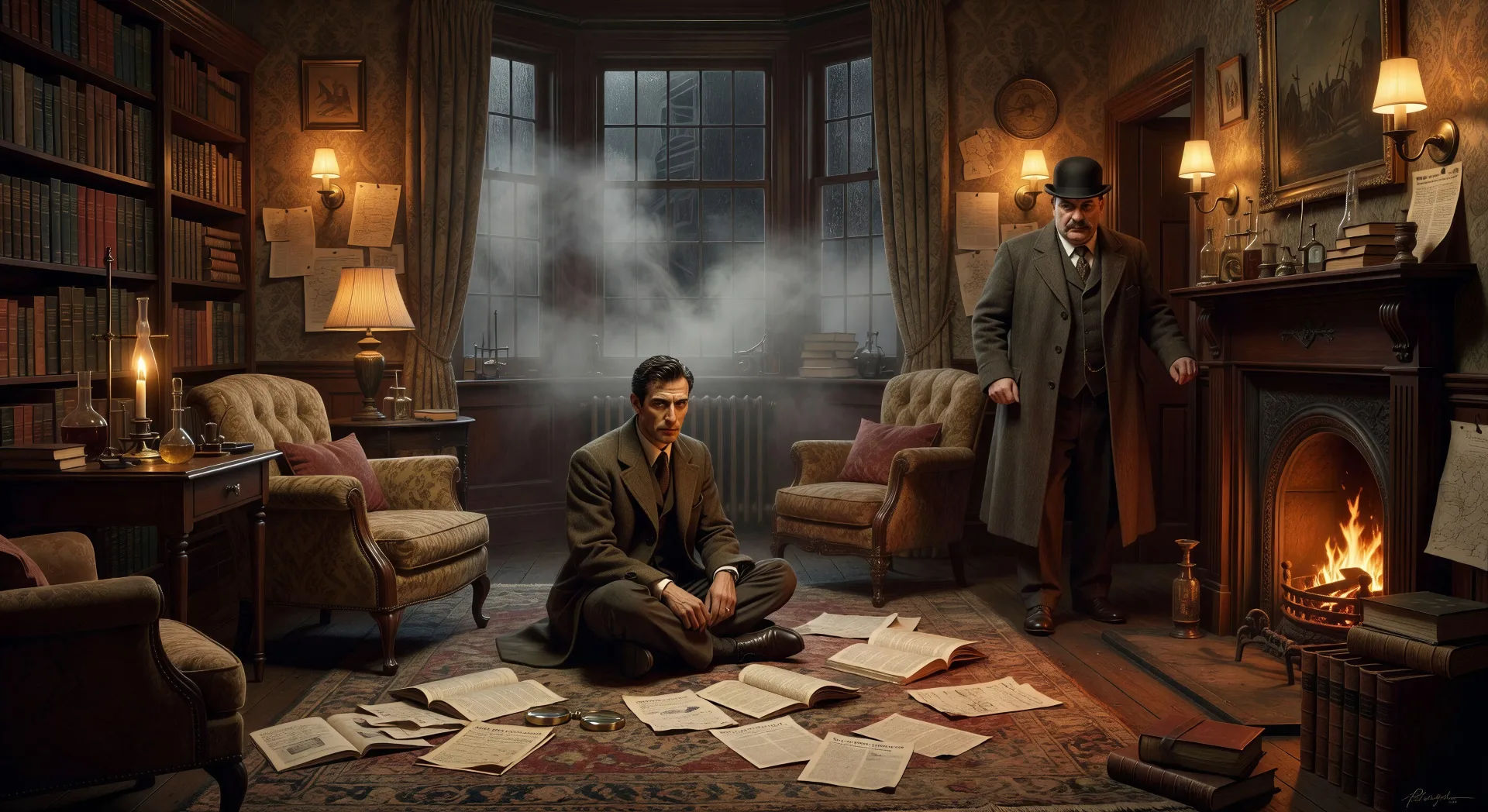 221B Baker Street by gaslight