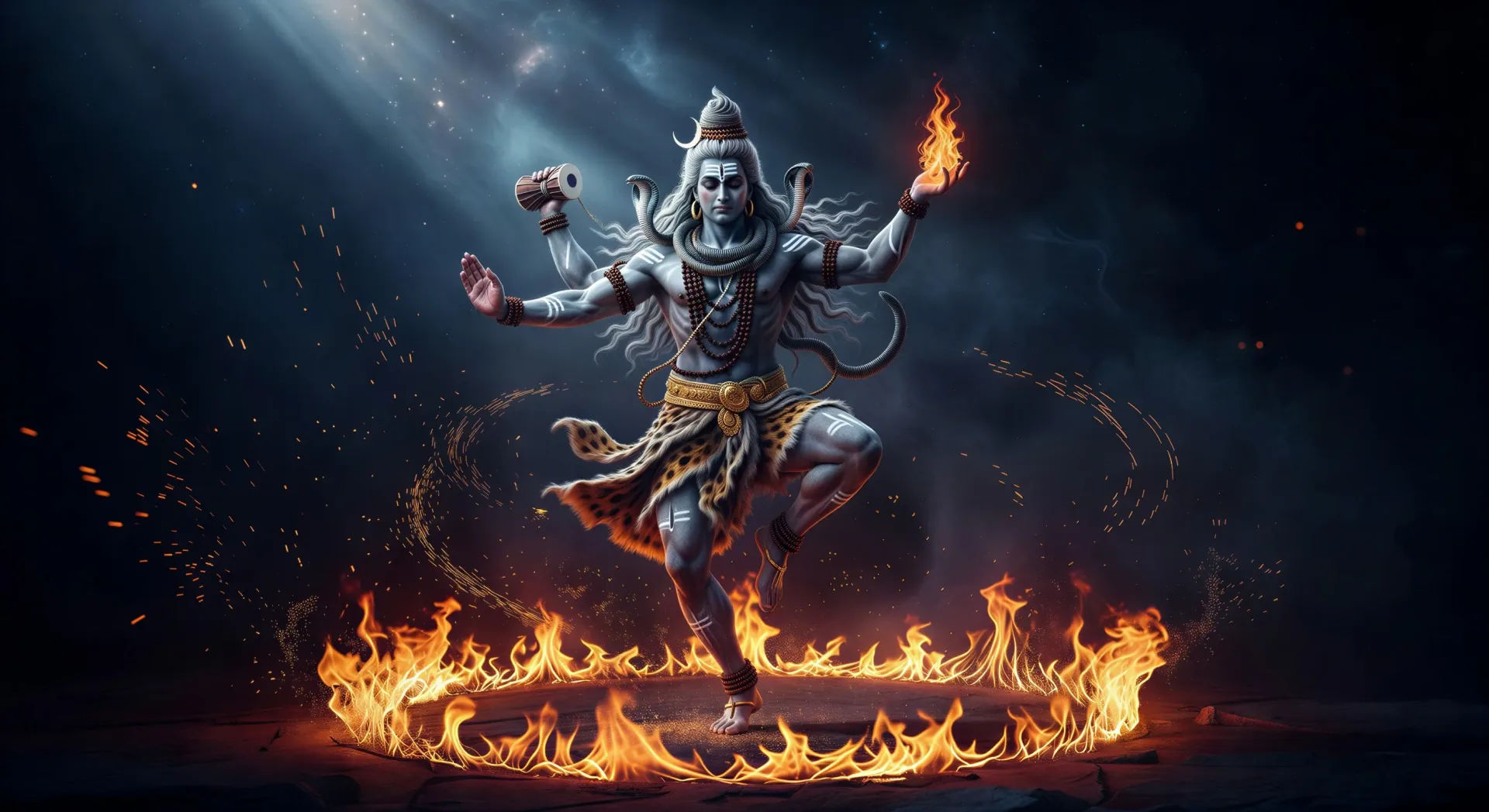 The Tandava in a ring of fire