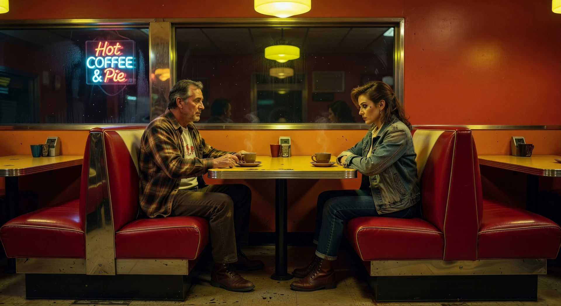 All-night diner booth standoff