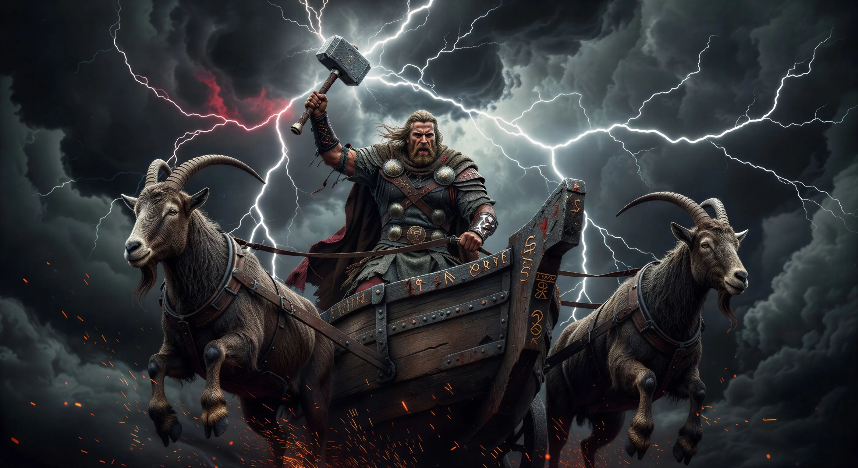 Thor in the lightning chariot