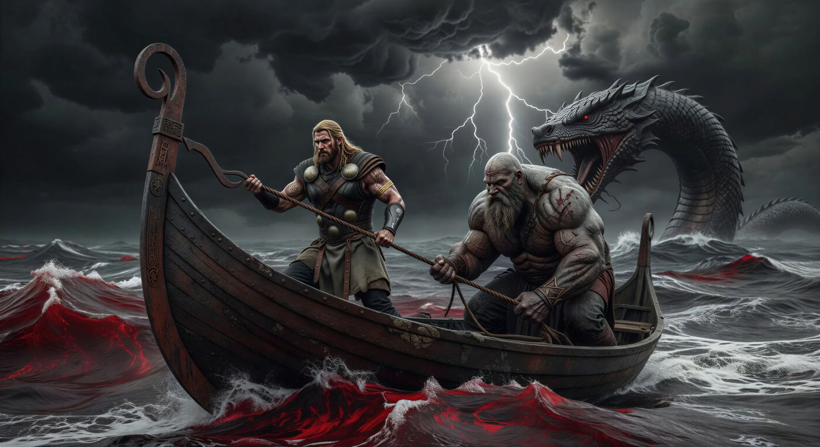 Thor fishing for Jormungandr
