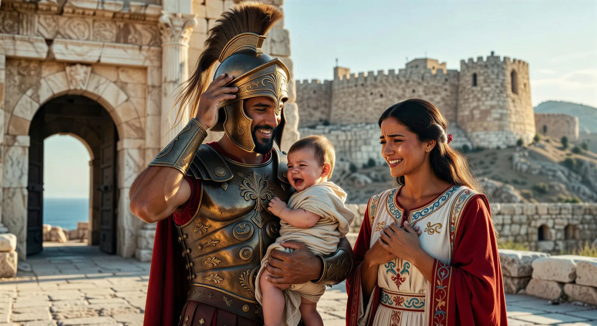 Hector farewells Andromache