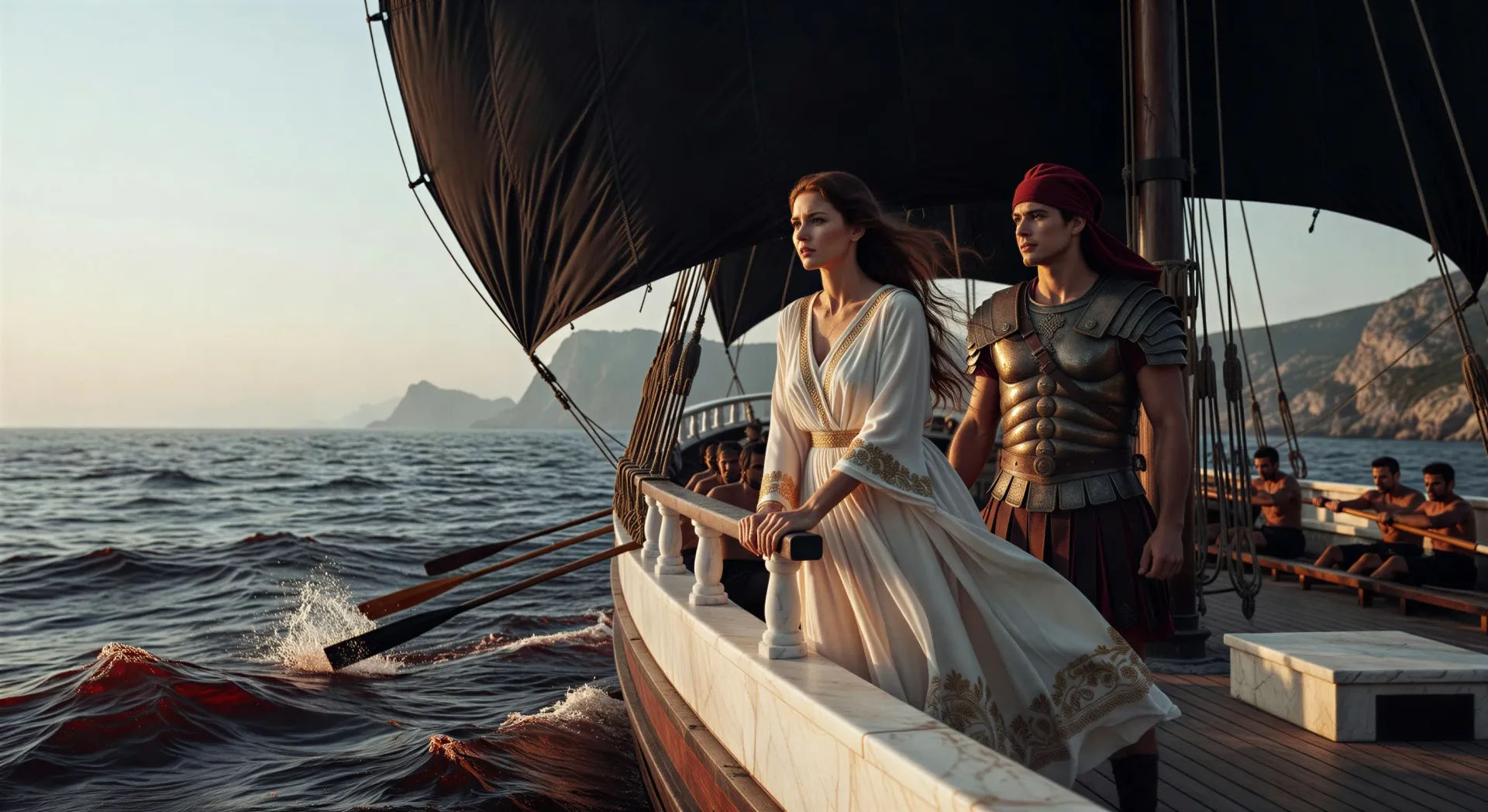 Helen sails for Troy with Paris