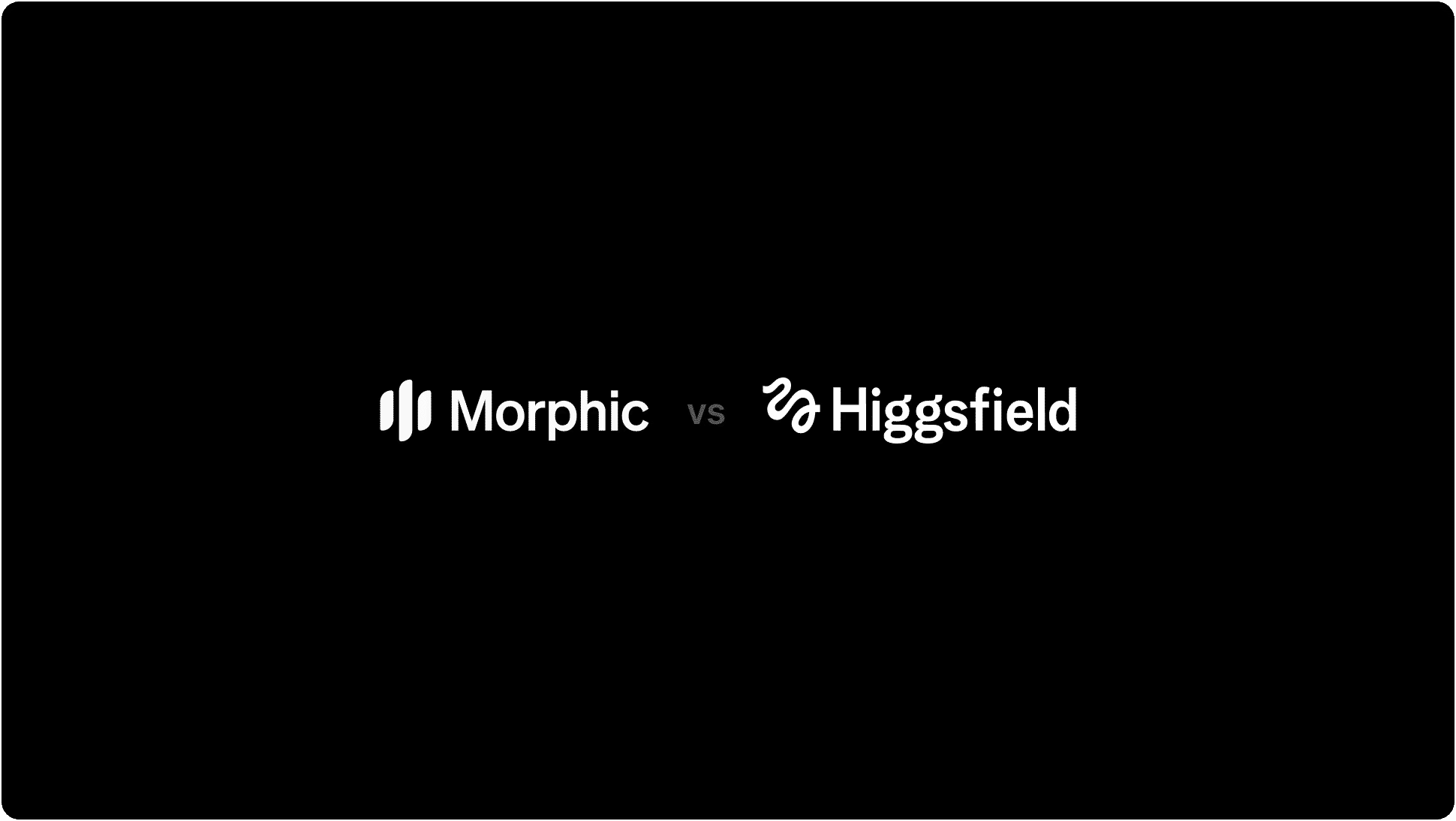 Morphic vs Higgsfield